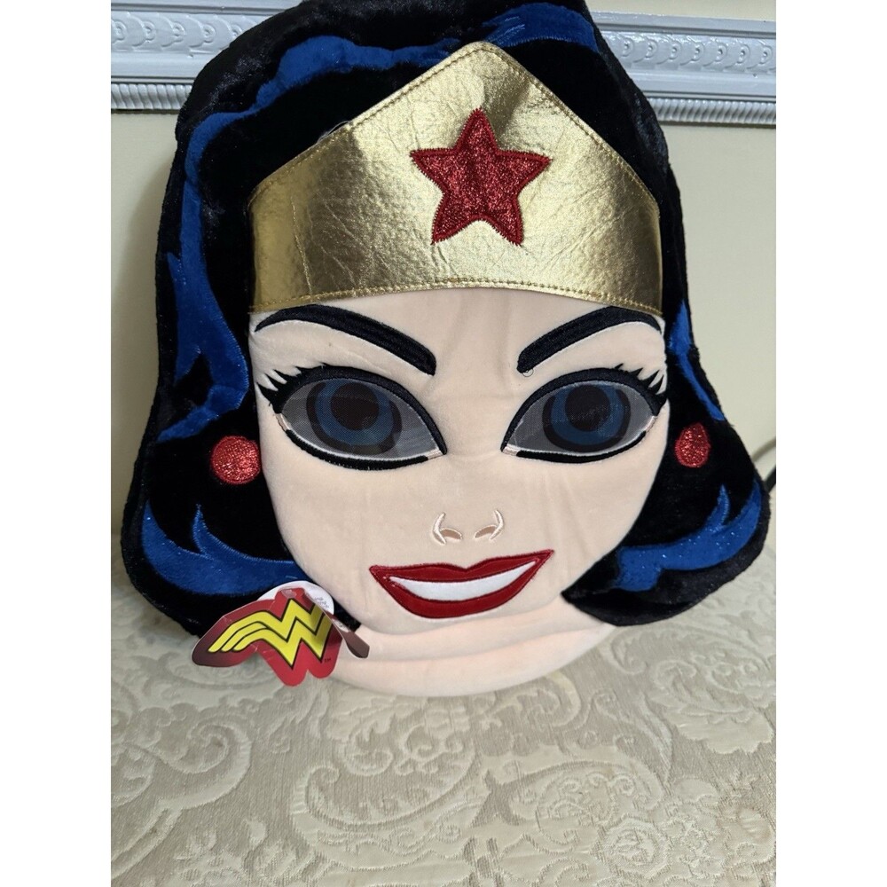 Plush Wonder Woman Big Greater Head Mask 19 inches with Breathable Mesh Eyes